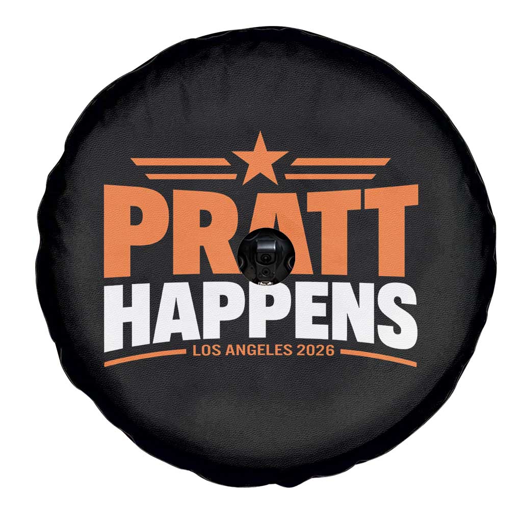 Pratt Happens Los Angeles 2026 Spare Tire Cover Funny Political Patriotic LA City California Pride Leadership TS02 Print Your Wear