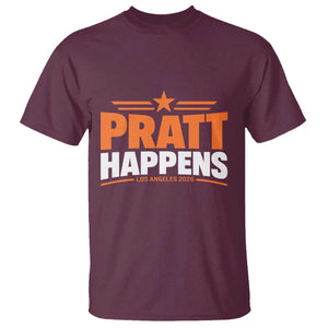 Pratt Happens Los Angeles 2026 T Shirt Funny Political Patriotic LA City California Pride Leadership TS02 Maroon Print Your Wear