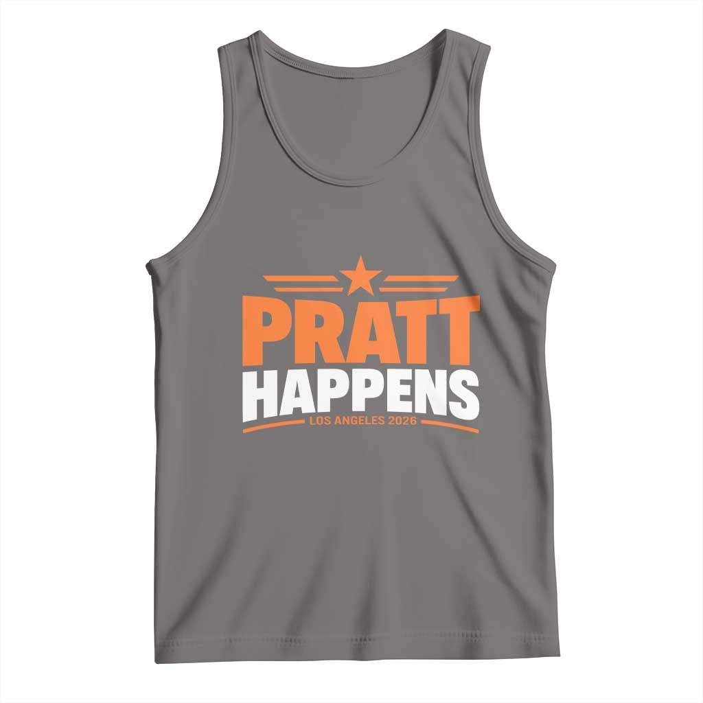 Pratt Happens Los Angeles 2026 Tank Top Funny Political Patriotic LA City California Pride Leadership TS02 Deep Heather Print Your Wear