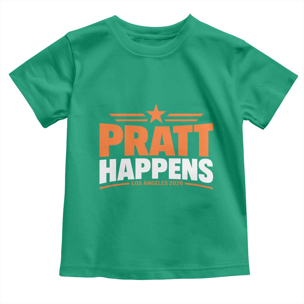 Pratt Happens Los Angeles 2026 Toddler T Shirt Funny Political Patriotic LA City California Pride Leadership TS02 Irish Green Print Your Wear
