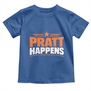 Pratt Happens Los Angeles 2026 Toddler T Shirt Funny Political Patriotic LA City California Pride Leadership TS02 Royal Blue Print Your Wear