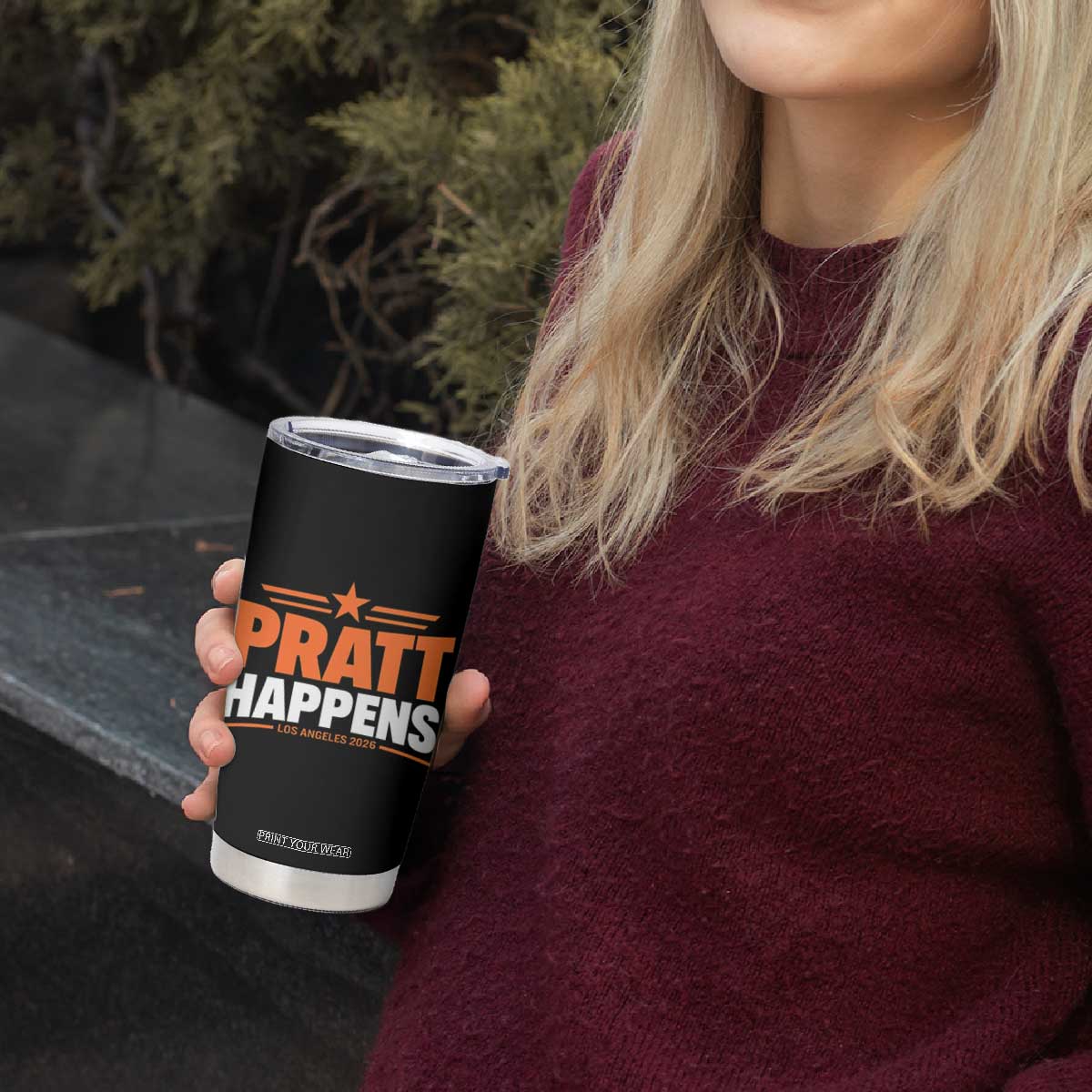 Pratt Happens Los Angeles 2026 Tumbler Cup Funny Political Patriotic LA City California Pride Leadership TS02 Print Your Wear