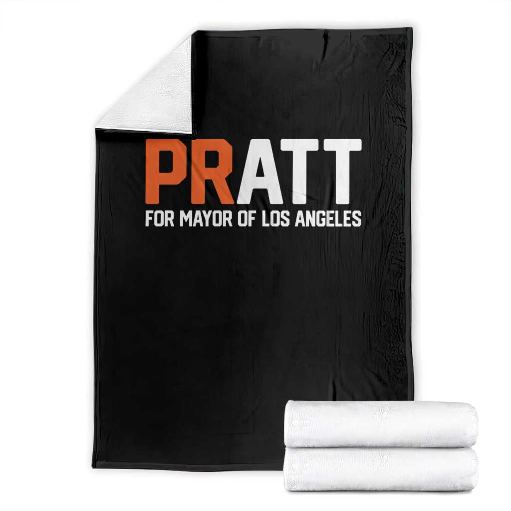 Pratt for Mayor Los Angeles Throw Blanket LA City Caliornia Pride Political Campaign Supporter TS02 Black Print Your Wear