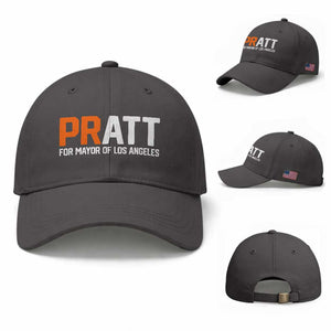 Pratt for Mayor Los Angeles Baseball Cap LA City Caliornia Pride Political Campaign Supporter TS02 Baseball Cap Universal Fit Dark Gray Print Your Wear