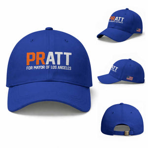 Pratt for Mayor Los Angeles Baseball Cap LA City Caliornia Pride Political Campaign Supporter TS02 Baseball Cap Universal Fit Royal Blue Print Your Wear
