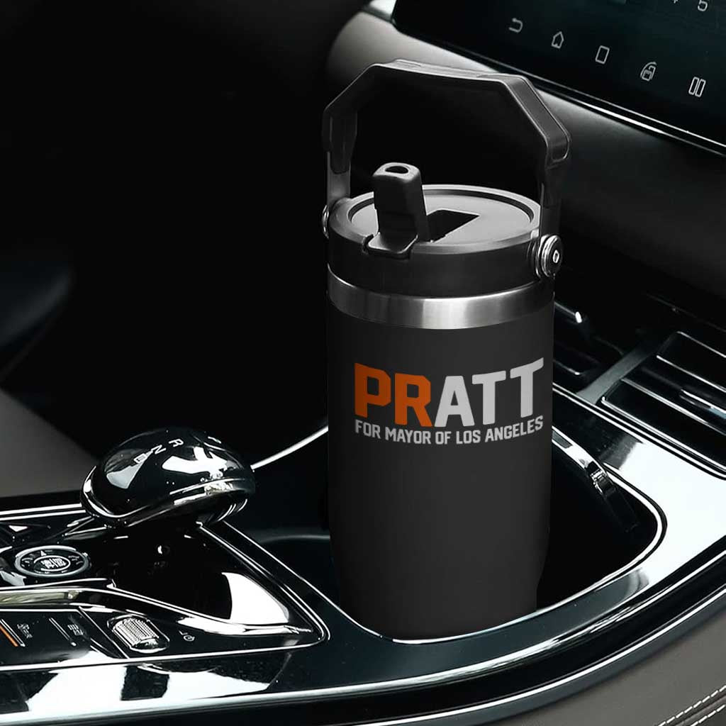 Pratt for Mayor Los Angeles Flip Straw Tumbler LA City Caliornia Pride Political Campaign Supporter TS02 Print Your Wear