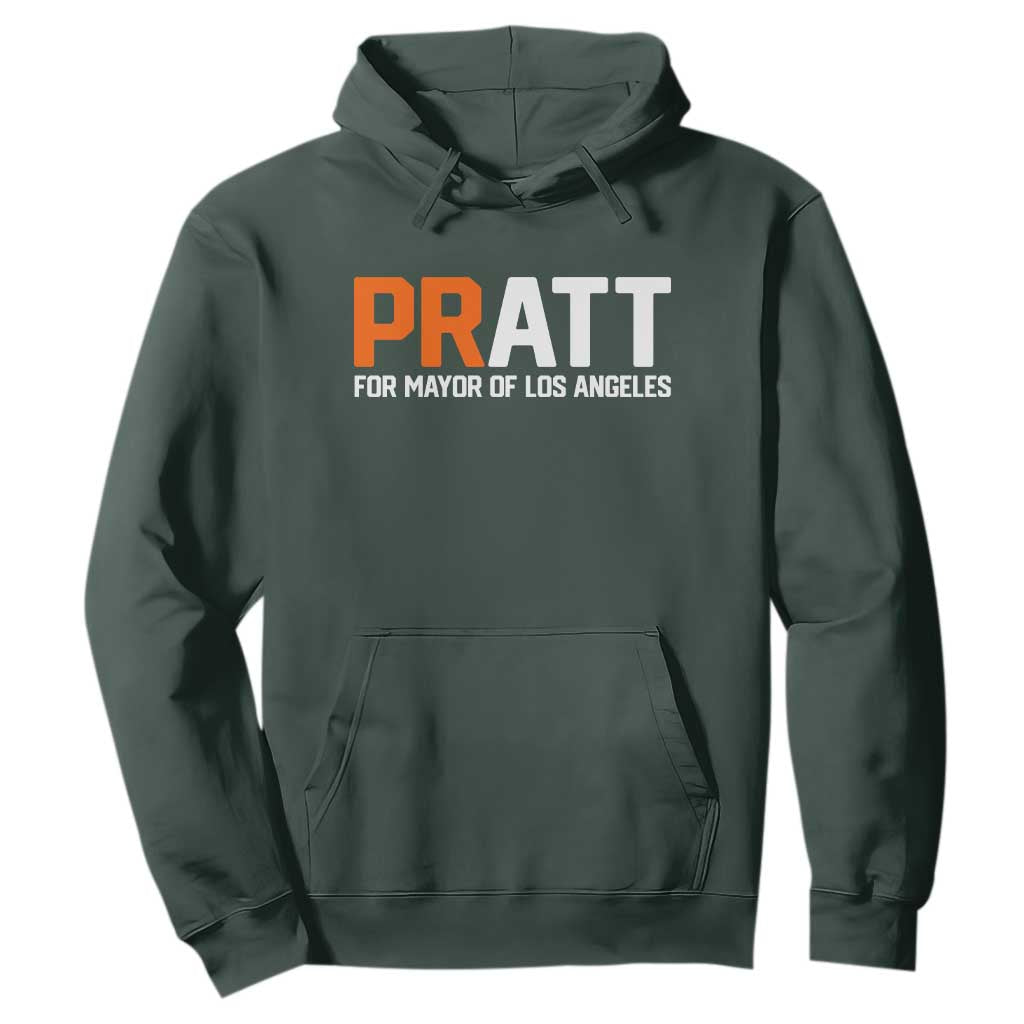 Pratt for Mayor Los Angeles Hoodie LA City Caliornia Pride Political Campaign Supporter TS02 Dark Forest Green Print Your Wear
