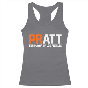 Pratt for Mayor Los Angeles Racerback Tank Top LA City Caliornia Pride Political Campaign Supporter TS02 Charcoal Print Your Wear