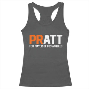 Pratt for Mayor Los Angeles Racerback Tank Top LA City Caliornia Pride Political Campaign Supporter TS02 Dark Heather Print Your Wear