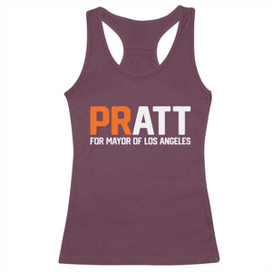 Pratt for Mayor Los Angeles Racerback Tank Top LA City Caliornia Pride Political Campaign Supporter TS02 Maroon Print Your Wear