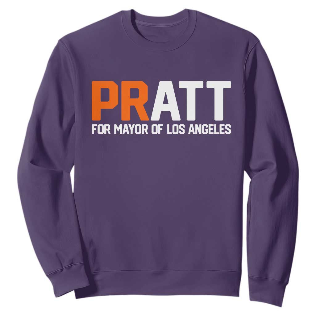 Pratt for Mayor Los Angeles Sweatshirt LA City Caliornia Pride Political Campaign Supporter TS02 Purple Print Your Wear