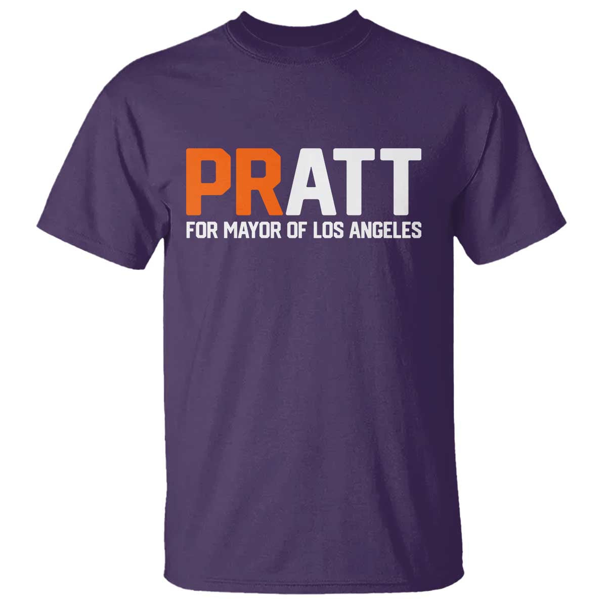 Pratt for Mayor Los Angeles T Shirt LA City Caliornia Pride Political Campaign Supporter TS02 Purple Print Your Wear