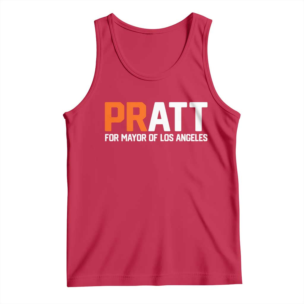 Pratt for Mayor Los Angeles Tank Top LA City Caliornia Pride Political Campaign Supporter TS02 Red Print Your Wear