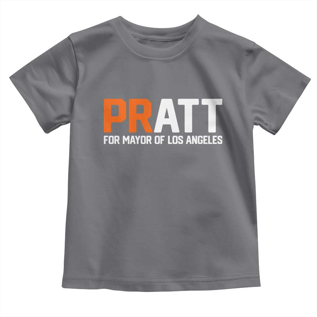 Pratt for Mayor Los Angeles Toddler T Shirt LA City Caliornia Pride Political Campaign Supporter TS02 Charcoal Print Your Wear