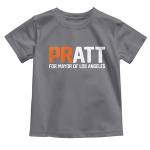 Pratt for Mayor Los Angeles Toddler T Shirt LA City Caliornia Pride Political Campaign Supporter TS02 Charcoal Print Your Wear