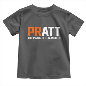 Pratt for Mayor Los Angeles Toddler T Shirt LA City Caliornia Pride Political Campaign Supporter TS02 Dark Heather Print Your Wear