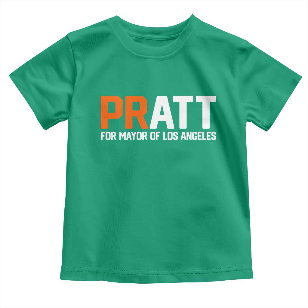 Pratt for Mayor Los Angeles Toddler T Shirt LA City Caliornia Pride Political Campaign Supporter TS02 Irish Green Print Your Wear