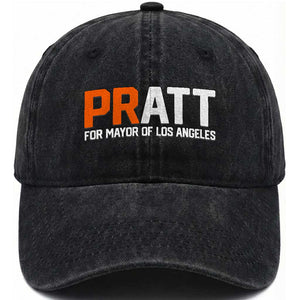 Pratt for Mayor Los Angeles Washed Cotton Baseball Cap LA City Caliornia Pride Political Campaign Supporter TS02 Print Your Wear