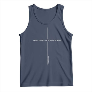Christian Dad Fatherhood Is Kingdom Work Tank Top Bible Verse Proverbs 22 6 Minimalist Faith-Based Gift Fathers Day