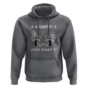 Funny Western Dad Hoodie Armed And Dadly American Fathers Vintage Retro TS02 Charcoal Print Your Wear