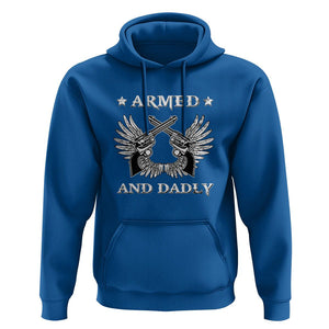 Funny Western Dad Hoodie Armed And Dadly American Fathers Vintage Retro TS02 Royal Blue Print Your Wear