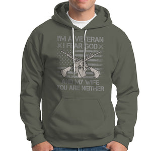I'm A Veteran I Fear God And My Wife You Are Neither US Flag Dog Tags Hoodie TS02 Printyourwear