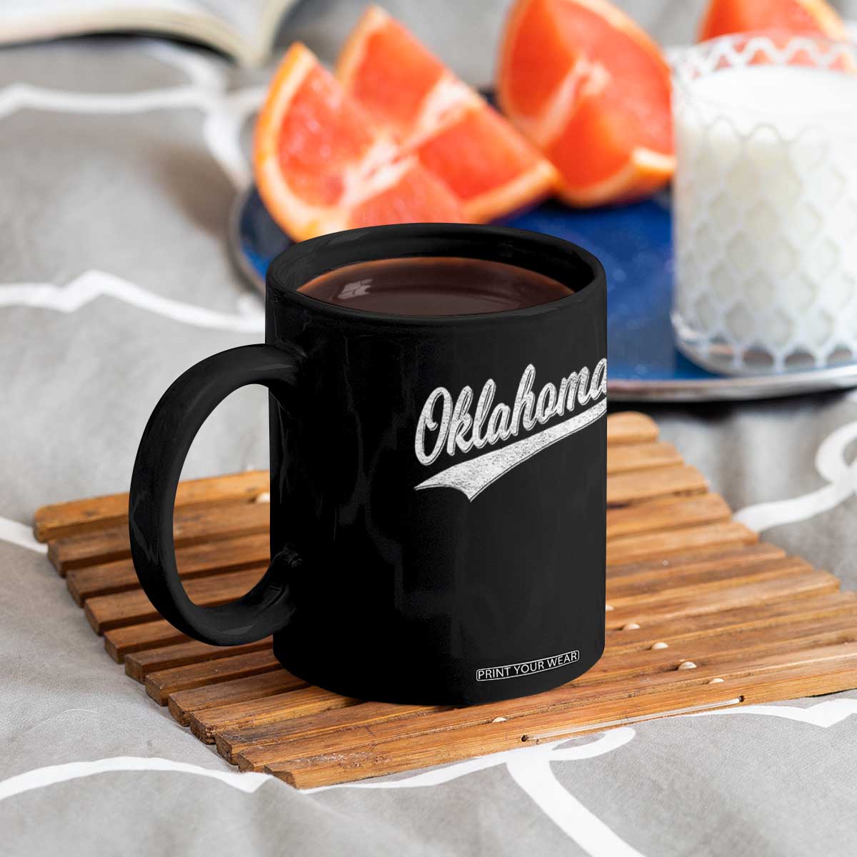 Vintage Oklahoma Throwback Distressed Coffee Mug Retro Classic OK State Pride TS02 Print Your Wear