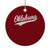 Vintage Oklahoma Throwback Distressed Ceramic Ornament Retro Classic OK State Pride - Print Your Wear