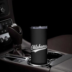 Vintage Oklahoma Throwback Distressed Skinny Tumbler Retro Classic OK State Pride TS02 Print Your Wear