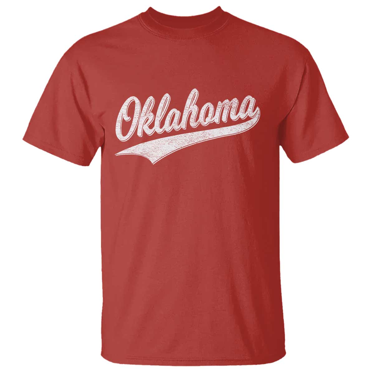 Vintage Oklahoma Throwback Distressed T Shirt Retro Classic OK State Pride TS02 Red Print Your Wear