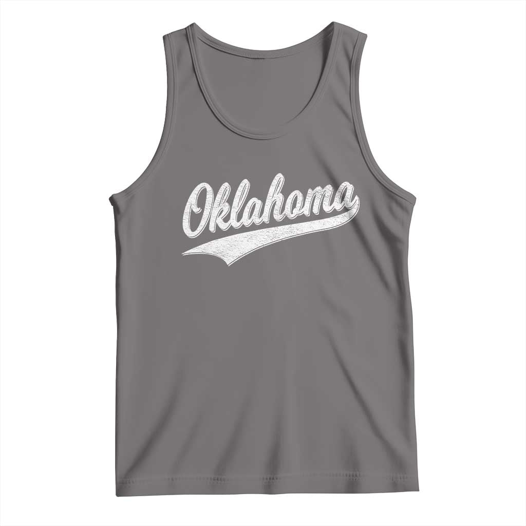 Vintage Oklahoma Throwback Distressed Tank Top Retro Classic OK State Pride TS02 Deep Heather Print Your Wear