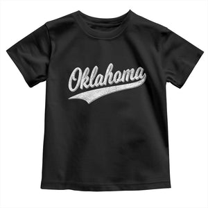 Vintage Oklahoma Throwback Distressed Toddler T Shirt Retro Classic OK State Pride TS02 Black Print Your Wear