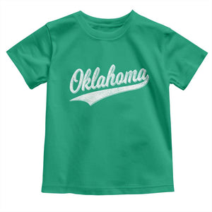 Vintage Oklahoma Throwback Distressed Toddler T Shirt Retro Classic OK State Pride TS02 Irish Green Print Your Wear