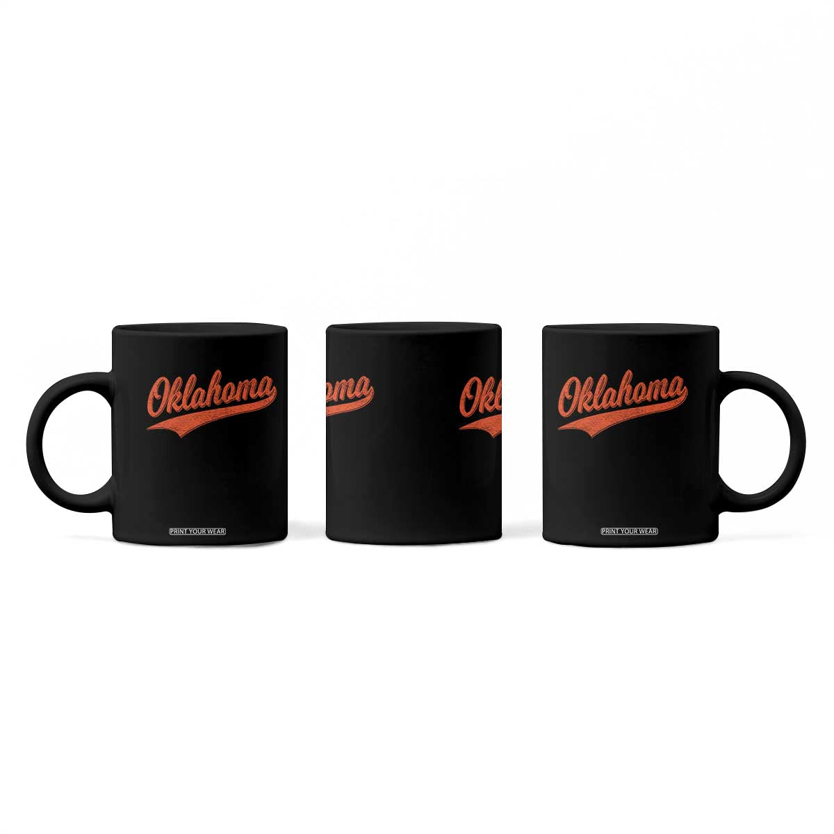 Vintage Oklahoma Orange Throwback Distressed Coffee Mug Retro Classic OK State Pride TS02 Print Your Wear