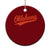 Vintage Oklahoma Orange Throwback Distressed Ceramic Ornament Retro Classic OK State Pride - Print Your Wear