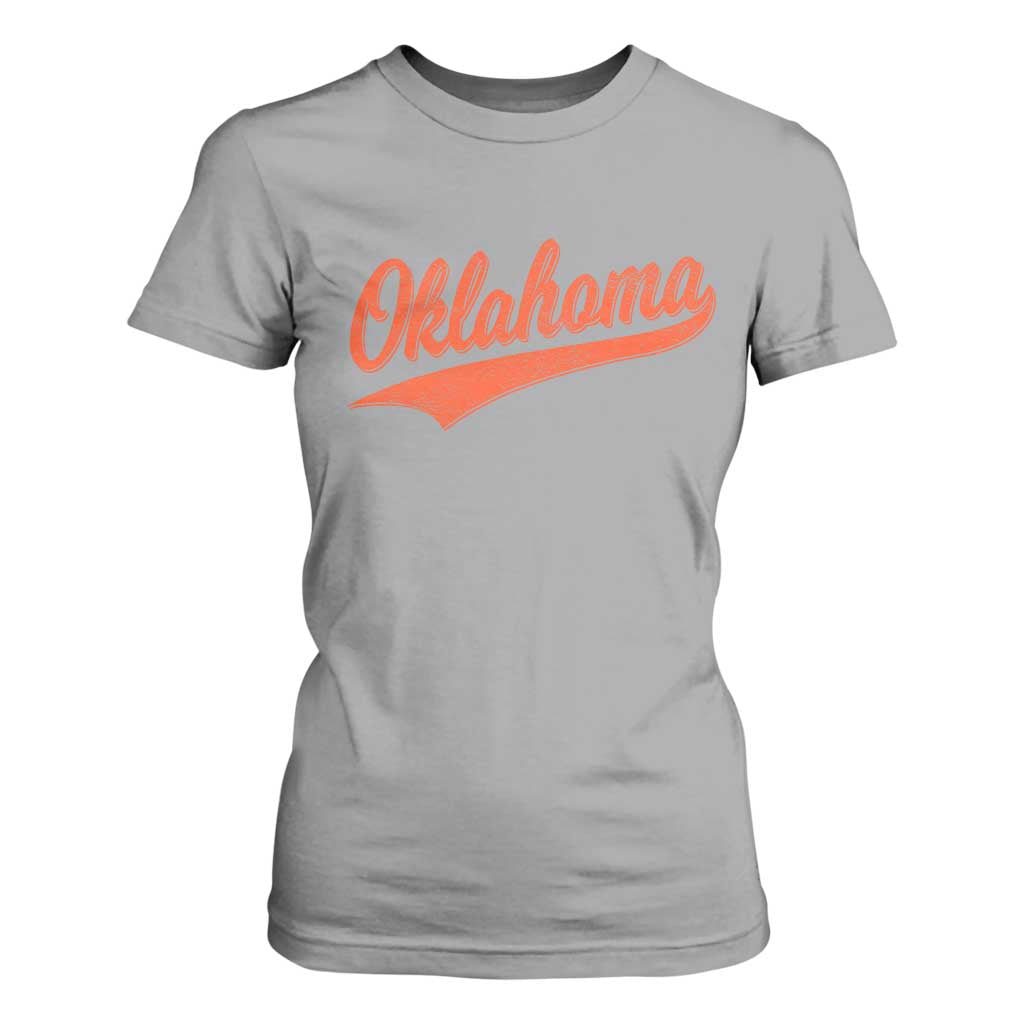 Vintage Oklahoma Orange Throwback Distressed T Shirt For Women Retro Classic OK State Pride TS02 Sport Gray Print Your Wear