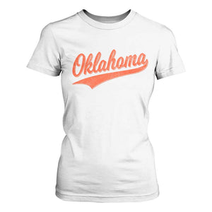 Vintage Oklahoma Orange Throwback Distressed T Shirt For Women Retro Classic OK State Pride TS02 White Print Your Wear