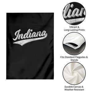 Vintage Indiana Retro Throwback Distressed Garden Flag Retro Classic IN State Pride TS02 Print Your Wear