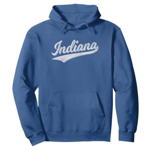 Vintage Indiana Retro Throwback Distressed Hoodie Retro Classic IN State Pride TS02 Royal Blue Print Your Wear