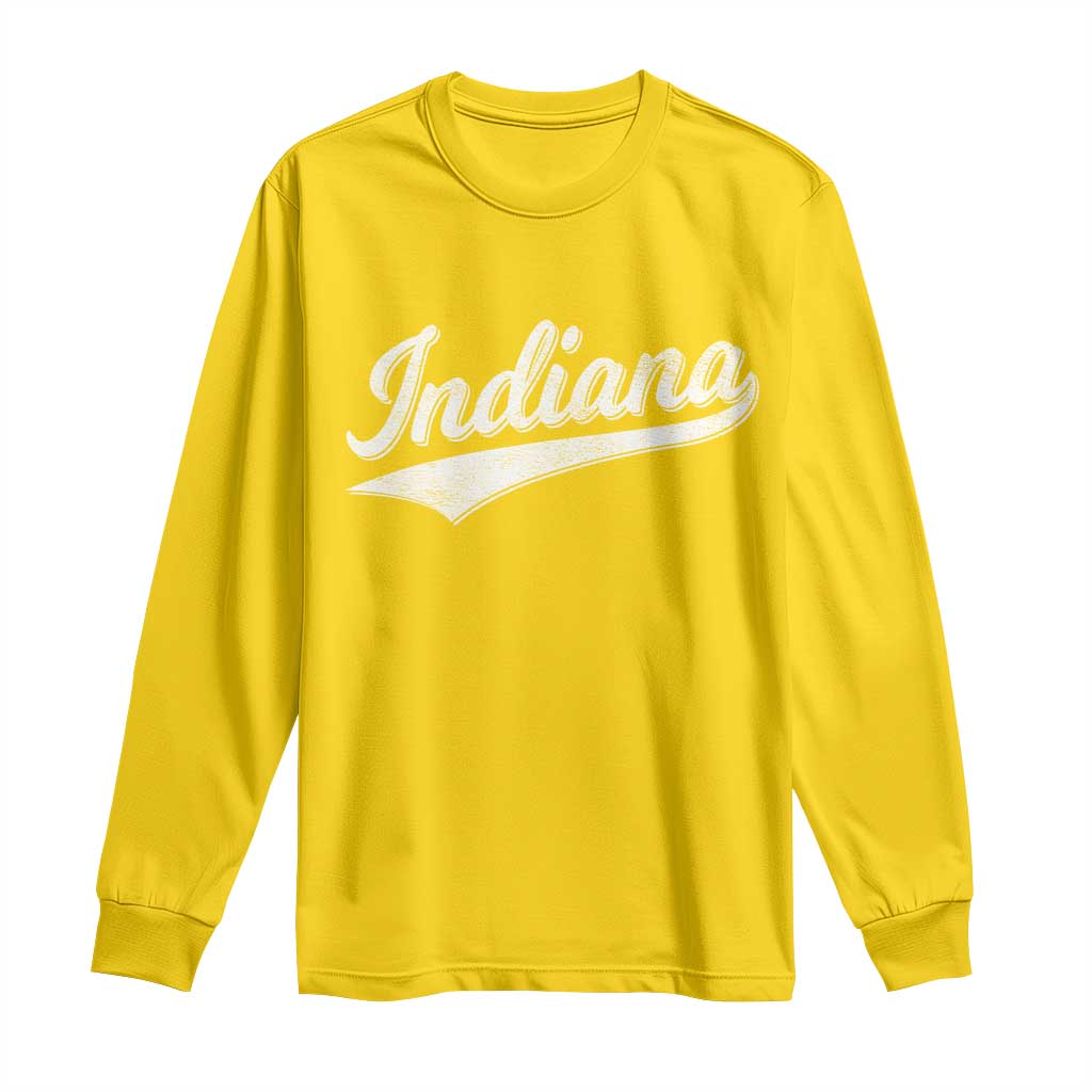 Vintage Indiana Retro Throwback Distressed Long Sleeve Shirt Retro Classic IN State Pride TS02 Daisy Print Your Wear