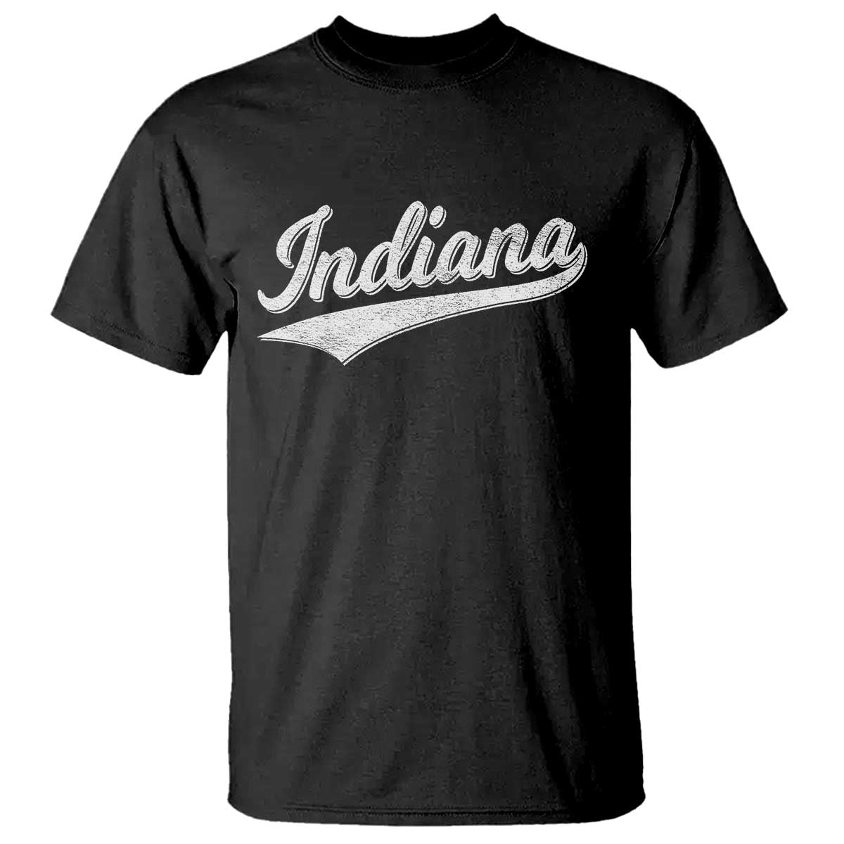 Vintage Indiana Retro Throwback Distressed T Shirt Retro Classic IN State Pride TS02 Black Print Your Wear