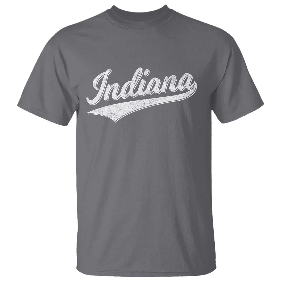 Vintage Indiana Retro Throwback Distressed T Shirt Retro Classic IN State Pride TS02 Charcoal Print Your Wear