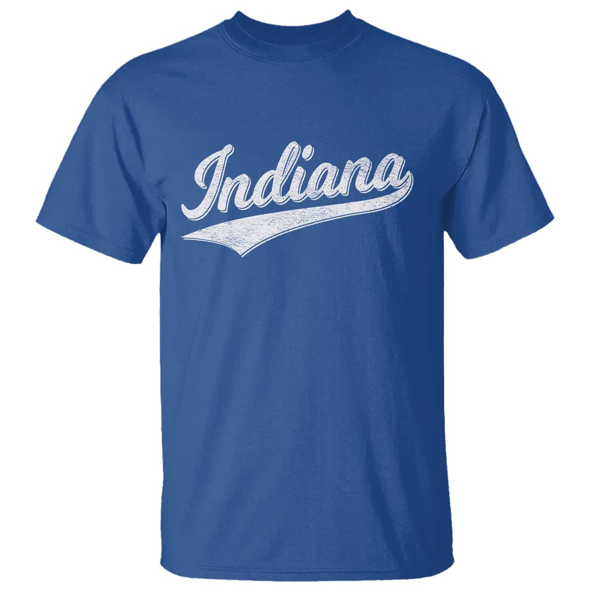 Vintage Indiana Retro Throwback Distressed T Shirt Retro Classic IN State Pride TS02 Royal Blue Print Your Wear