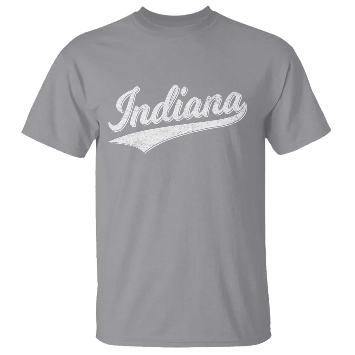 Vintage Indiana Retro Throwback Distressed T Shirt Retro Classic IN State Pride TS02 Sport Gray Print Your Wear