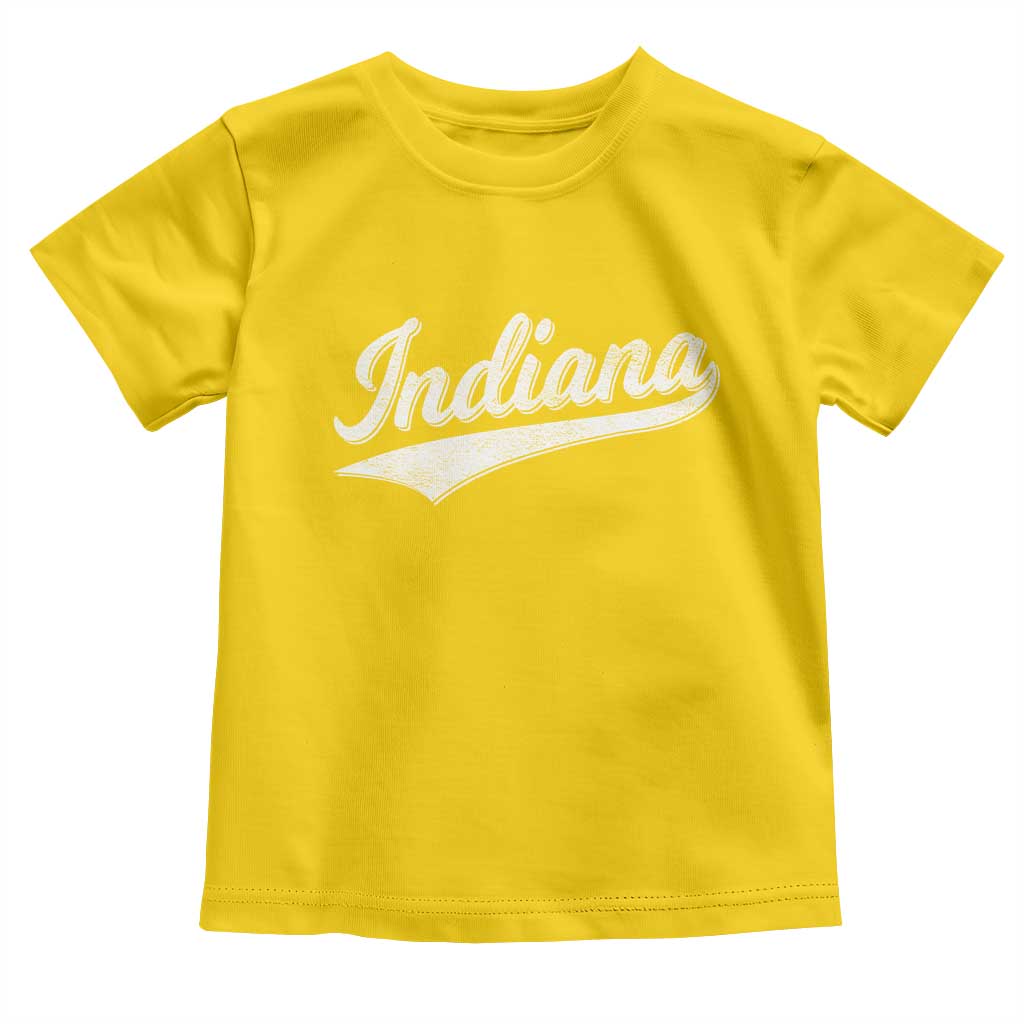 Vintage Indiana Retro Throwback Distressed Toddler T Shirt Retro Classic IN State Pride TS02 Daisy Print Your Wear