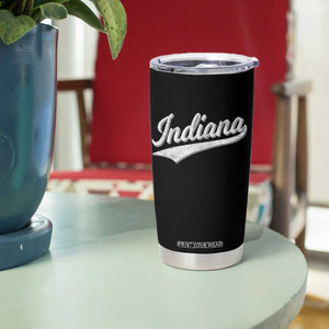 Vintage Indiana Retro Throwback Distressed Tumbler Cup Retro Classic IN State Pride TS02 Print Your Wear