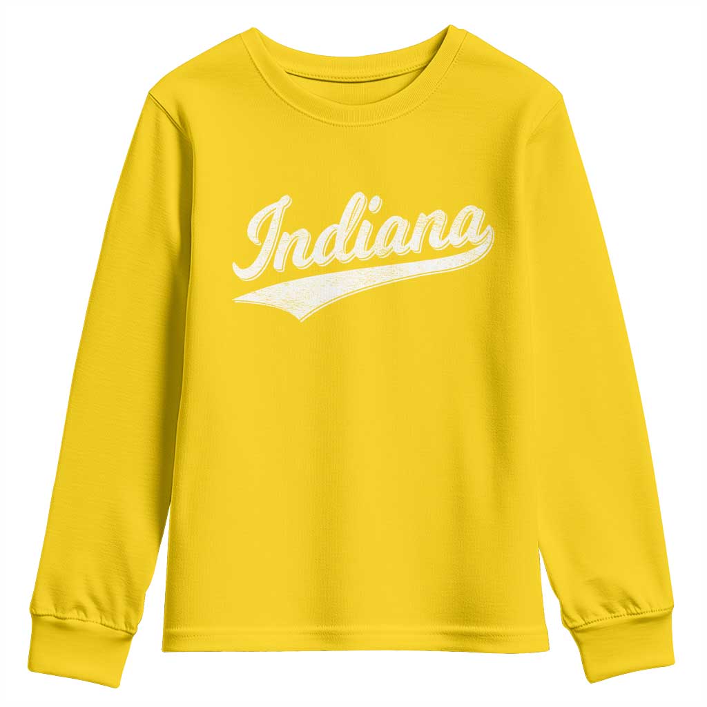 Vintage Indiana Retro Throwback Distressed Youth Sweatshirt Retro Classic IN State Pride TS02 Daisy Print Your Wear