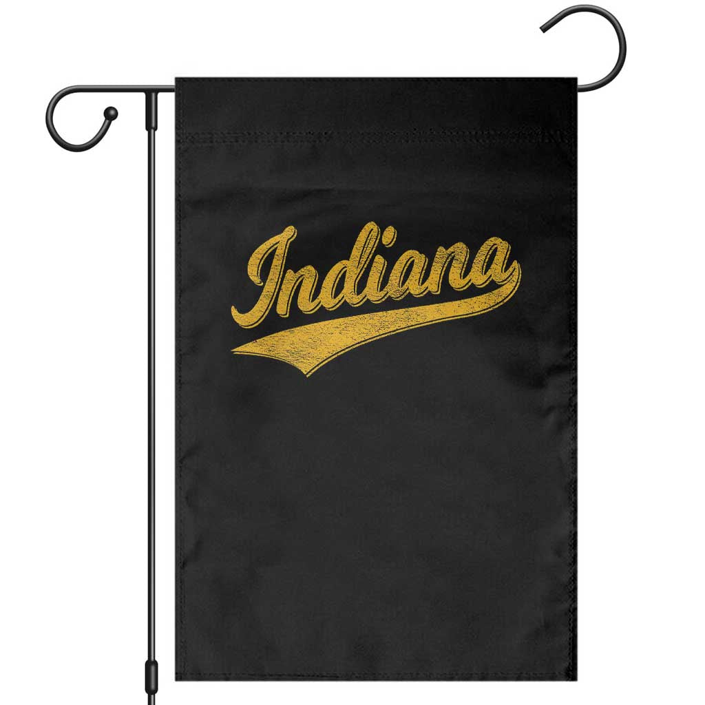 Vintage Indiana Retro Yellow Throwback Distressed Garden Flag Retro Classic IN State Pride TS02 Black Print Your Wear