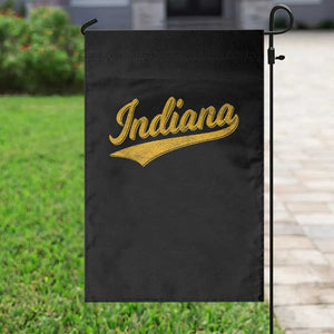 Vintage Indiana Retro Yellow Throwback Distressed Garden Flag Retro Classic IN State Pride TS02 Print Your Wear