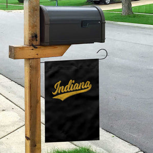 Vintage Indiana Retro Yellow Throwback Distressed Garden Flag Retro Classic IN State Pride TS02 Print Your Wear